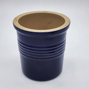 The Pampered Chef Family Heritage Stoneware Crock Colbalt Blue